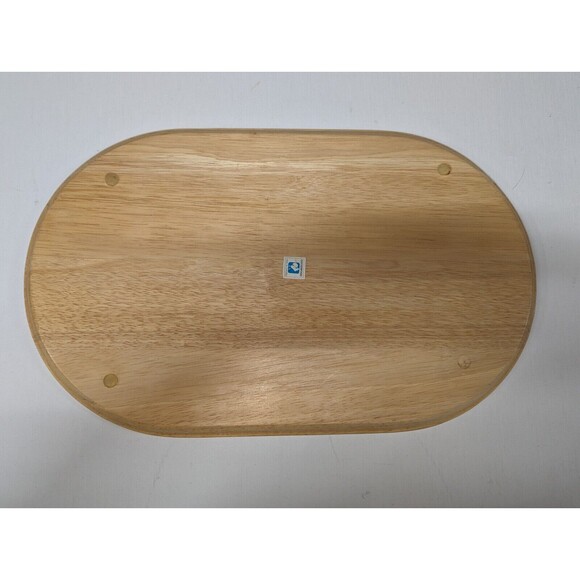 Kamenstein Thailand MCM Wood/Ceramic Cheese Cutting Board/Tray Charcuterie 21x13 - Picture 6 of 6
